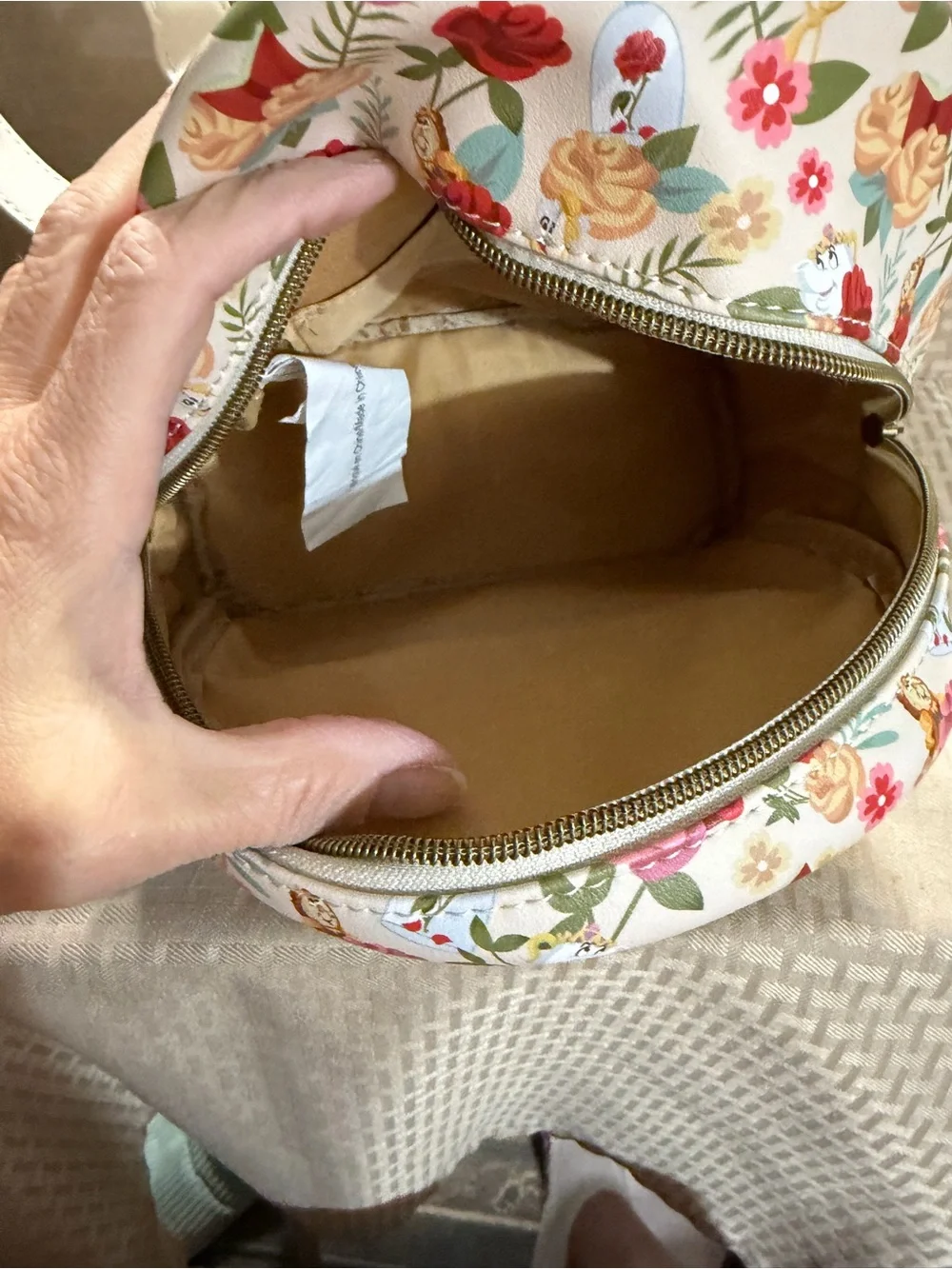 Disney Beauty and the Beast Floral Mini Backpack